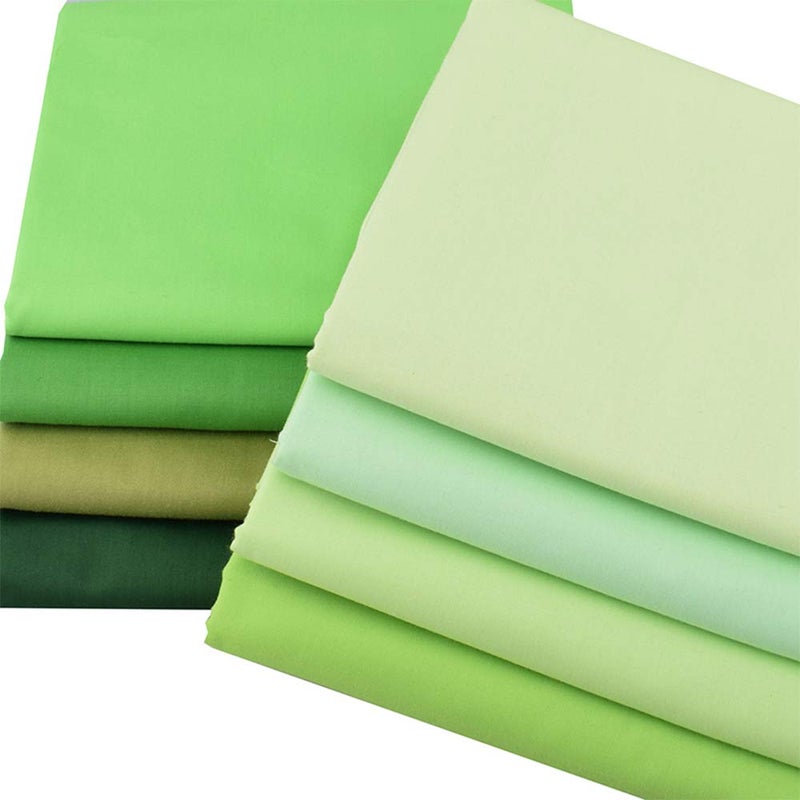 Hanjunzhao Green Solids Fat Quarters Fabric Bundles, Precut Quilting Sewing Fabric, 18 x 22 inches - Image 4